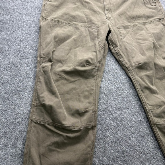 Carhartt Rugged Flex Work Pants Men's 46x30 Khaki Canvas Double Front Utility - Picture 8 of 14